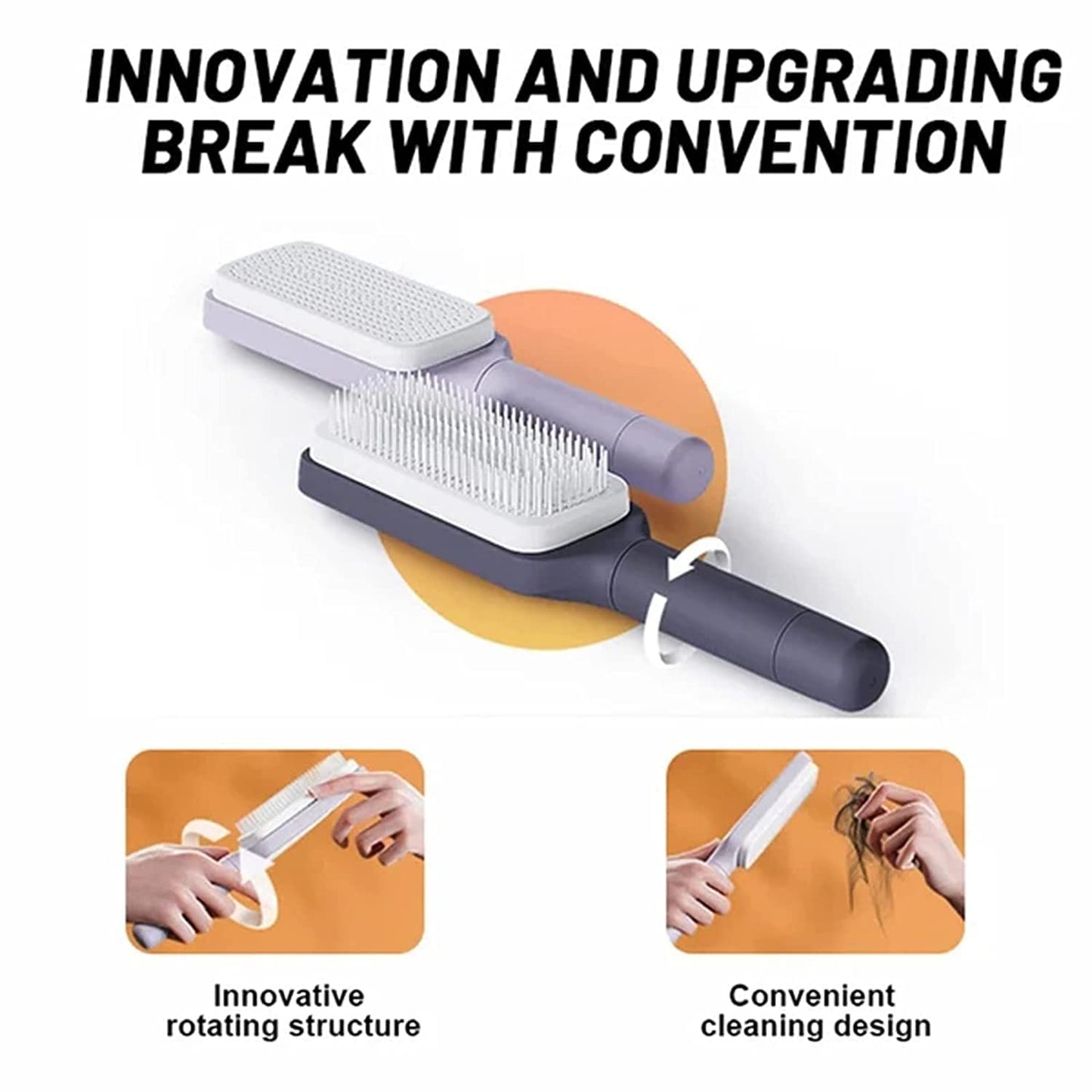 4 In 1 Self Cleaning Hair Brush New Self-Cleaning Massage Comb Beauty DealSniper.net