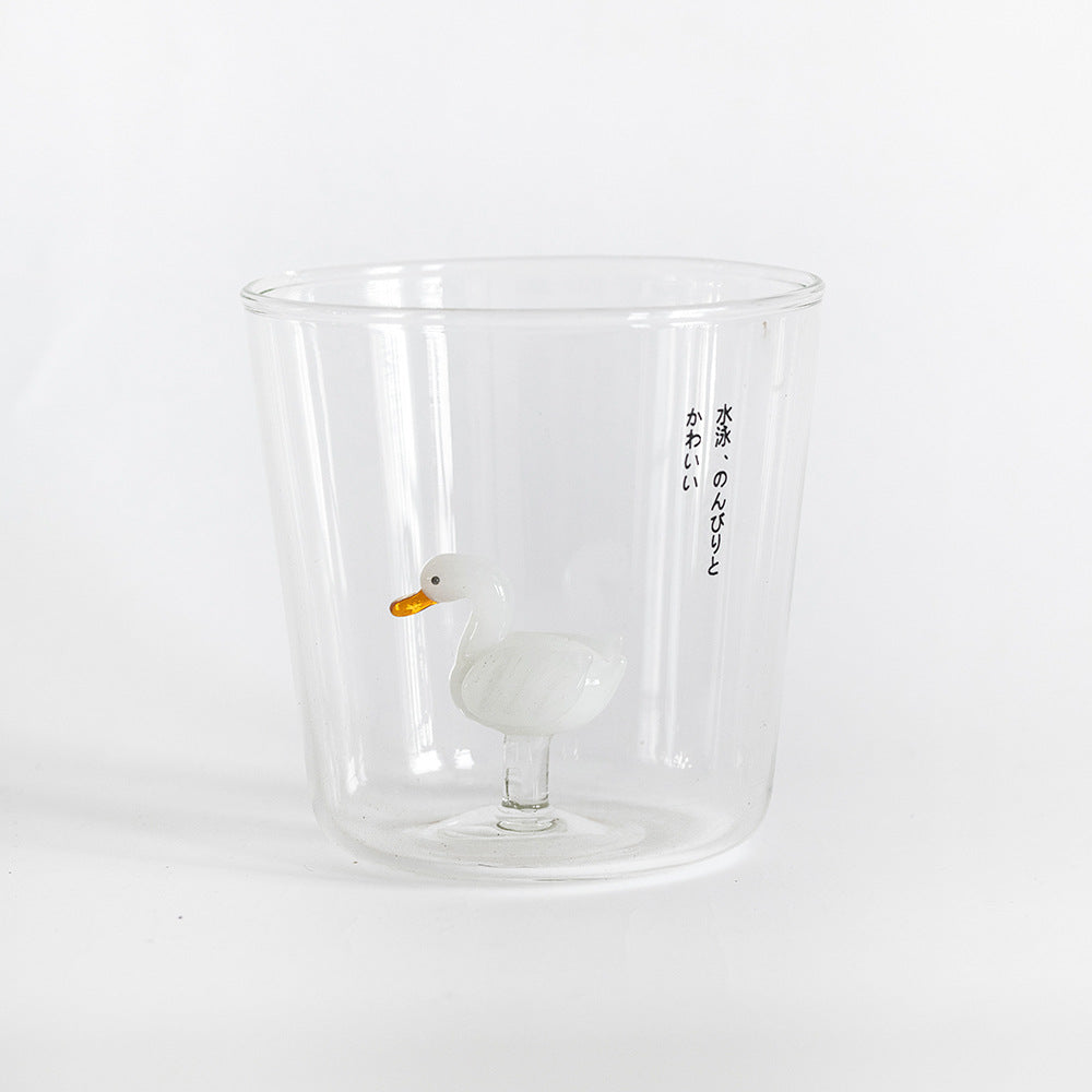 Glass Net Celebrity Creative Cute Duck Glass Kitchen DealSniper.net Swimming duck 301to 400ml
