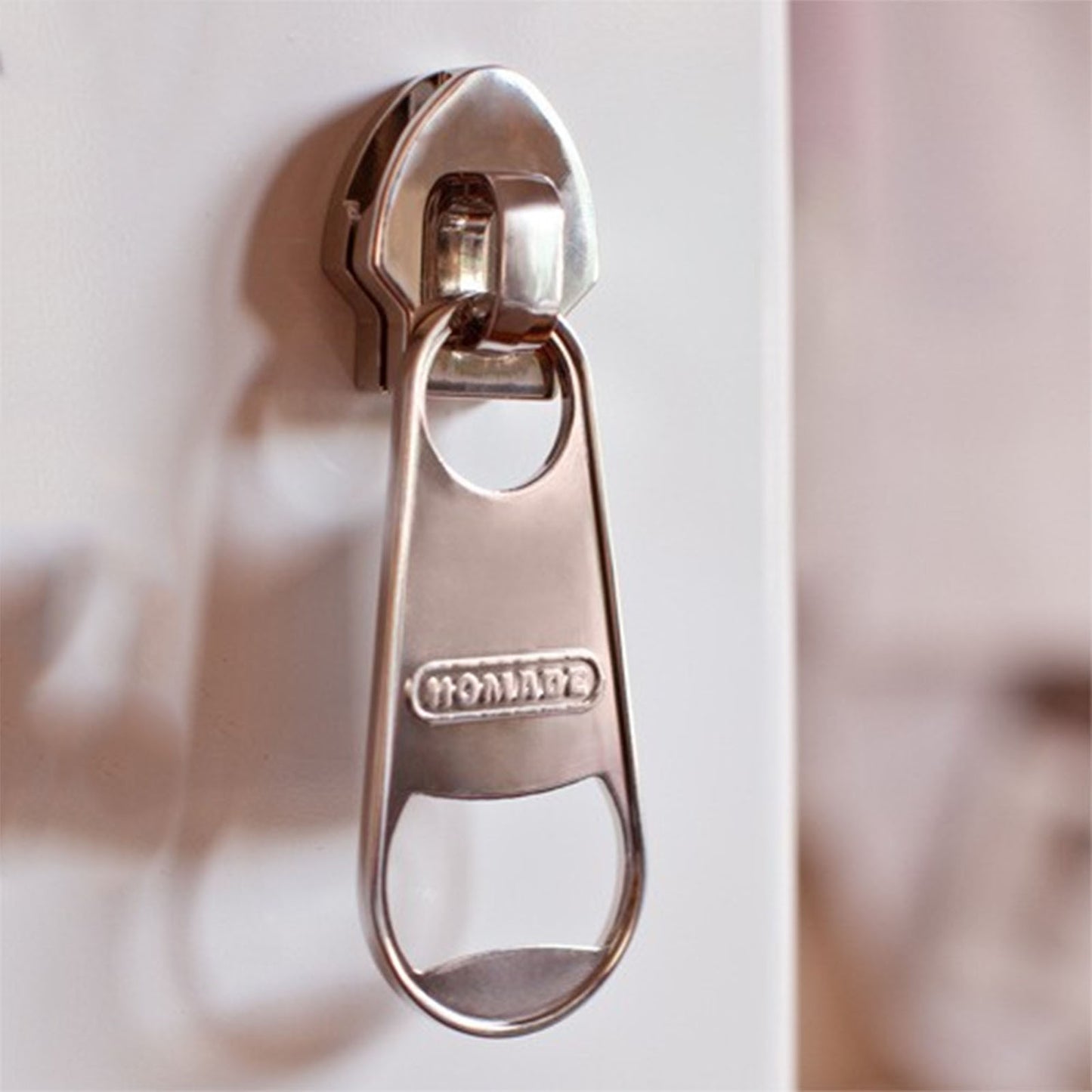Bottle Opener Zipper Shape Shiny Unique Zinc Alloy Bottle Kitchen DealSniper.net