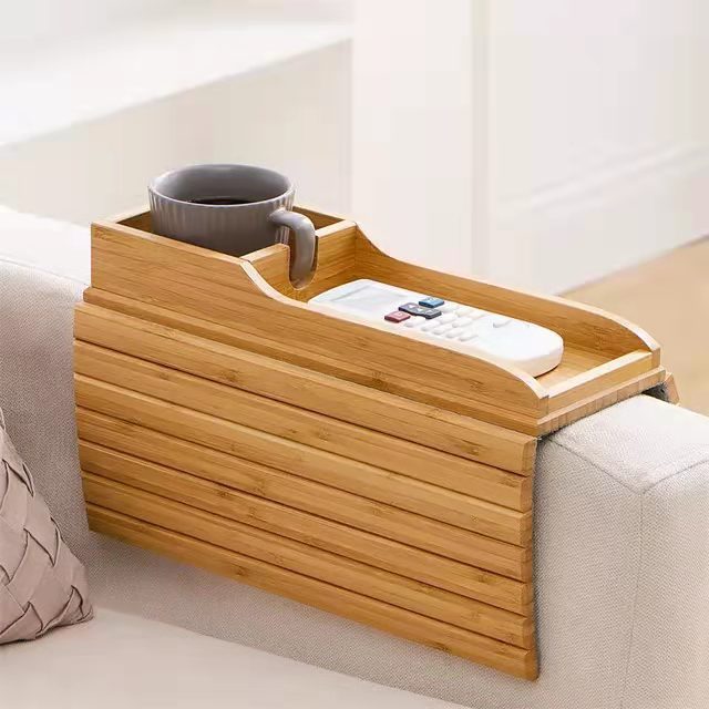 Modern Minimalist Bamboo Sofa Tray Kids DealSniper.net
