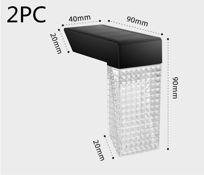 LED Solar Stairs Lights Outdoor Lighting Waterproof Step Garden dealsniper-net Warm light and color light 2PCS