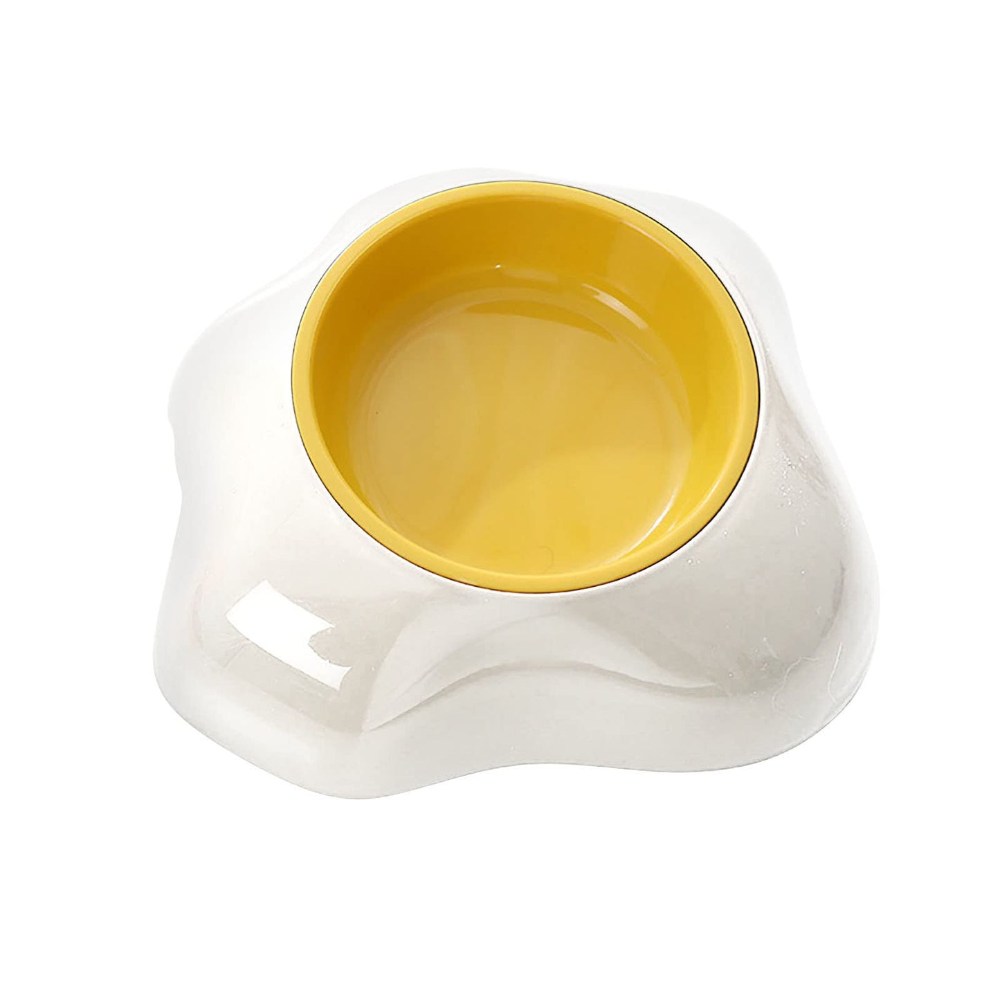 Egg-shaped Pet Bowl Drinking Water Single Bowl Double Bowl Dog Bowls Cute Pet Feeding Bowl Egg Yolk Shaped Food And Water Elevated Bowl Feeder Pets DealSniper.net Single Bowl