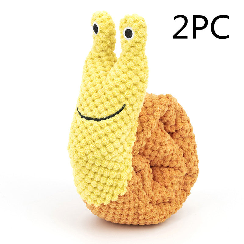 Dog Snail Snuffle Toys Birthday Squeaky Pet Toys Brain Games Pets dealsniper-net Snail snuffle 2PC