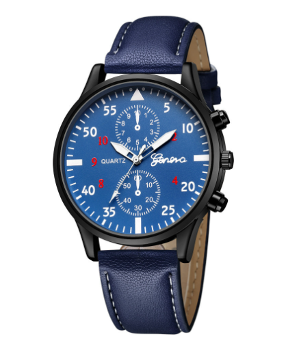 Retro Design Leather Band Watches Men Top Brand Men DealSniper.net Blue