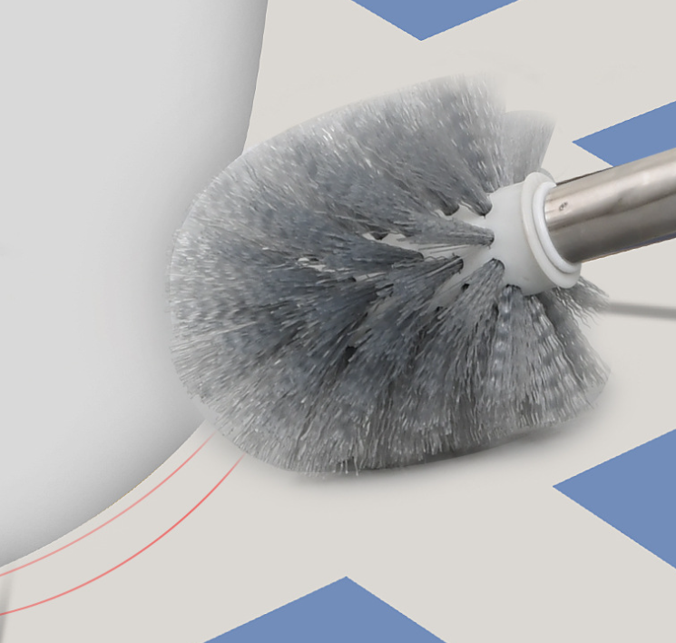 Soft Bristle Toilet Brush Holder Included Sturdy Easy Clean Home DealSniper.net