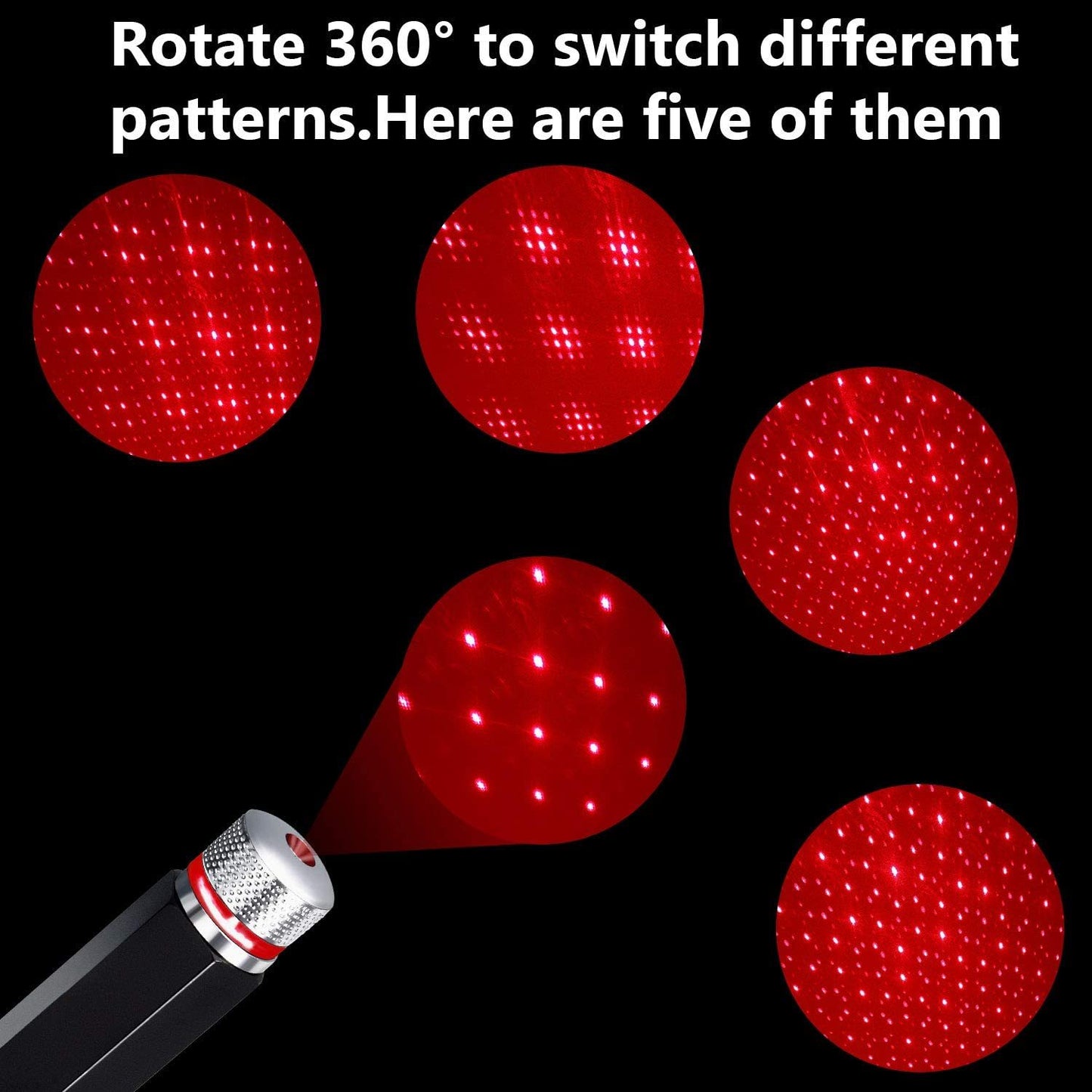 Car LED Starry Sky Night Light USB Powered Galaxy Star Lamp Vehicle DealSniper.net