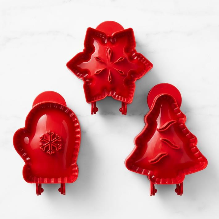 New Christmas Cookie Moulds Pie Mold Holidays DealSniper.net Red 3sets