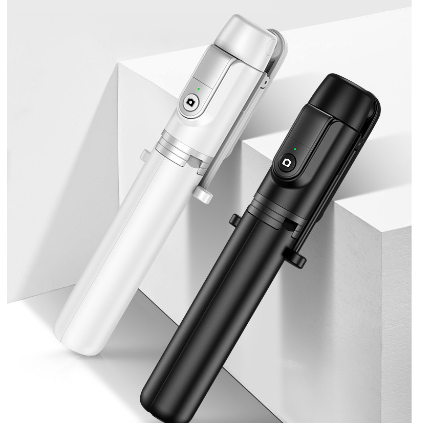 Compatible with Apple, All-in-one Bluetooth Mobile Selfie Stick With Tripod Gadgets DealSniper.net