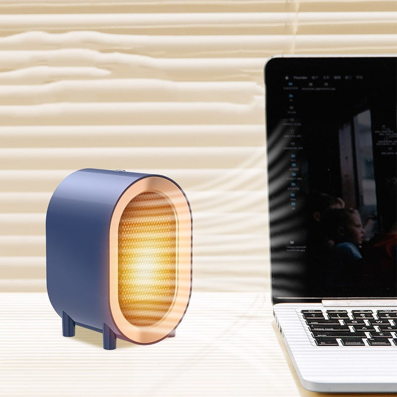 Household Energy-saving Warm Air Blower Small Desktop House DealSniper.net Navy Blue US