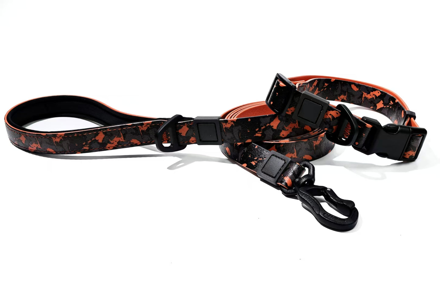 UV Printing Camouflage Embossed Pet Leash Set Is A Perfect Combination Pets dealsniper-net Red 15mm