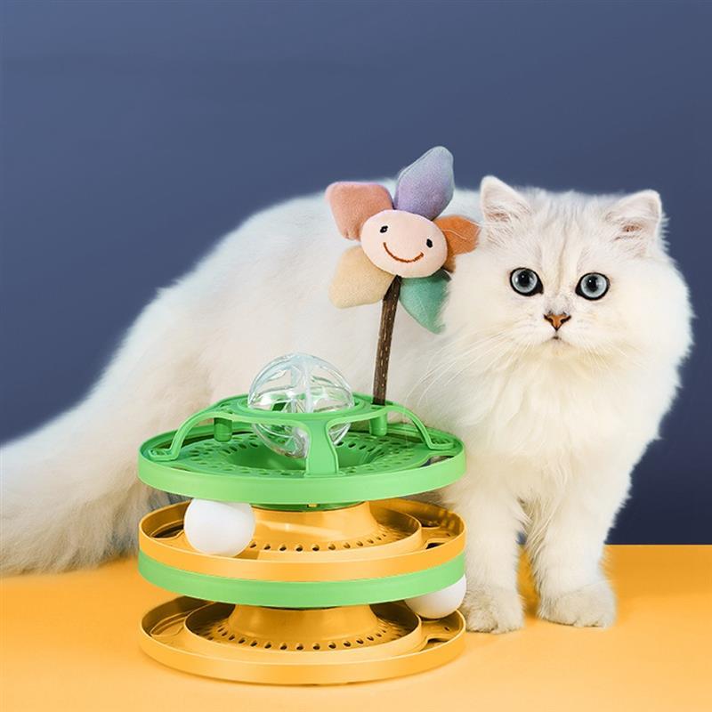 Cat Spinner Self-help Boredom Relief Ball Toy Set Pets DealSniper.net