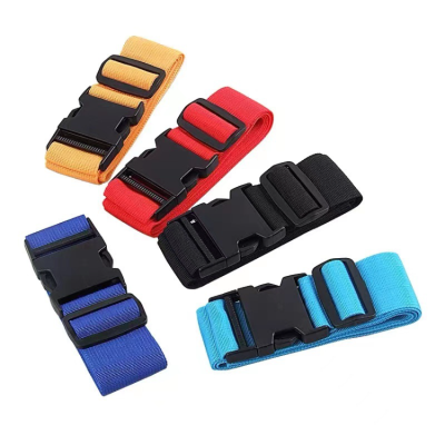 7 Colors Adjustable Nylon Lock Travel Luggage Straps Belt Protective Travel Accessories Suitcase Packing Belt Travel DealSniper.net Yellow