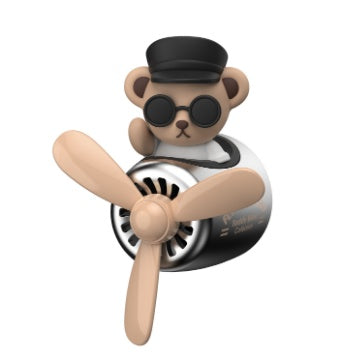 Aviator Bears Car Air Outlet Aromatherapy Ornaments Vehicle DealSniper.net White