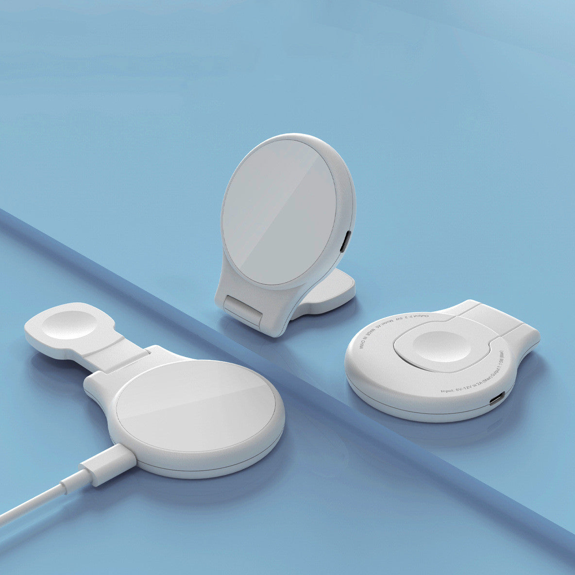 Folding Wireless Charger 3in1 Circular Electronics DealSniper.net
