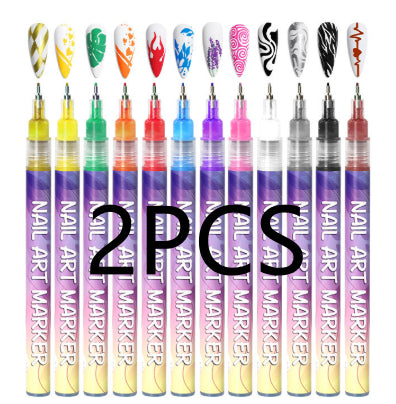 Nail Art Graffiti Pen 12 Colors Ai Recorder Gym From House 2 Set