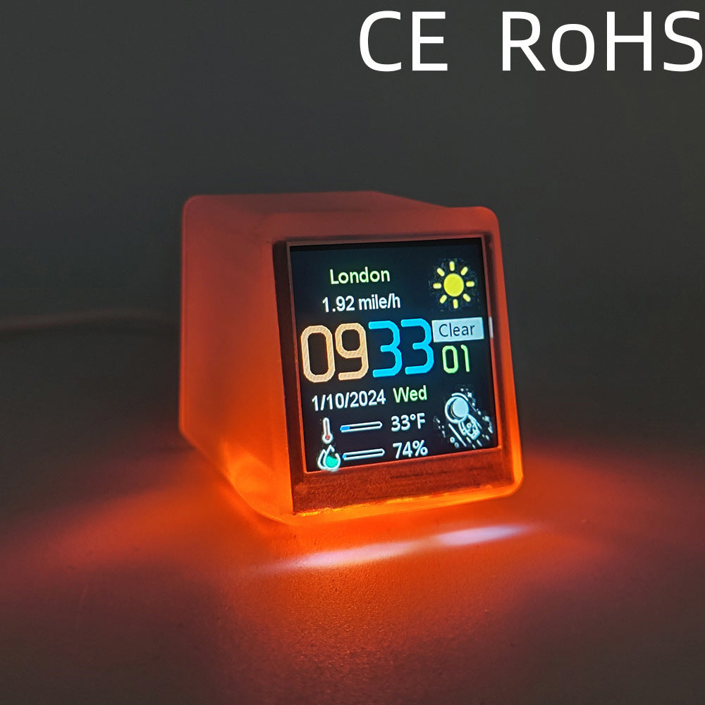 Smart Weather Clock WIFI Weather Station Digital Electronic Ornaments Home Decor DealSniper.net