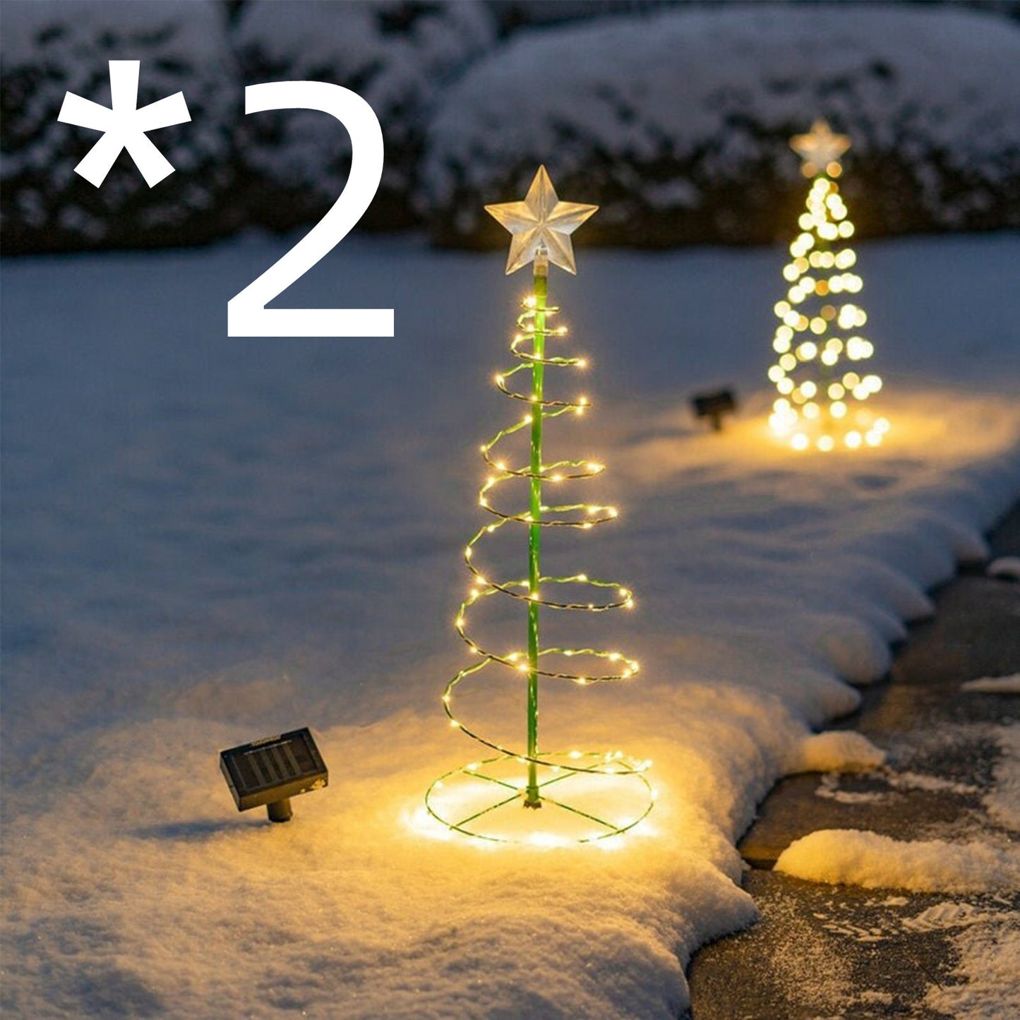 Christmas Tree Decoration Outdoor Courtyard Lighting Holidays DealSniper.net 2pcs Monochromatic