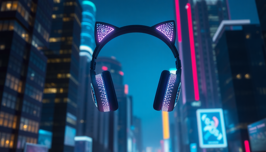 Unleash Your Inner Cat with LED Light Cat Ear Headphones: Daily Deals at DealSniper.net
