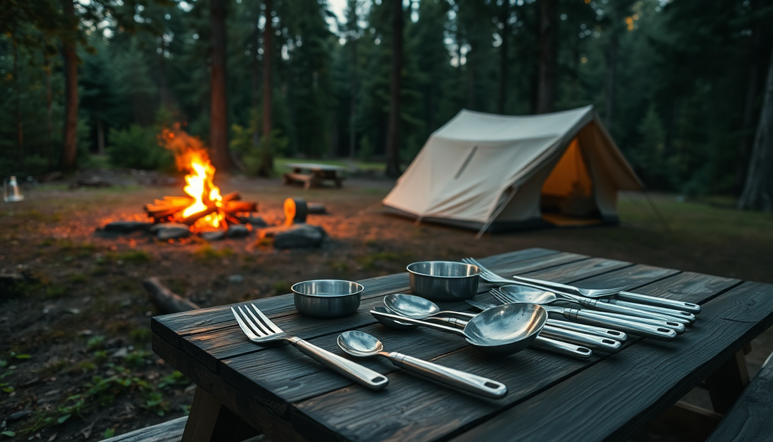 Elevate Your Outdoor Cooking Experience with the 8pcs Camp Kitchen Cooking Utensil Set from DealSniper