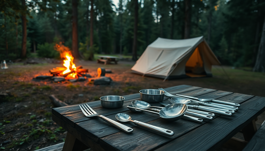 Elevate Your Outdoor Cooking Experience with the 8pcs Camp Kitchen Cooking Utensil Set from DealSniper