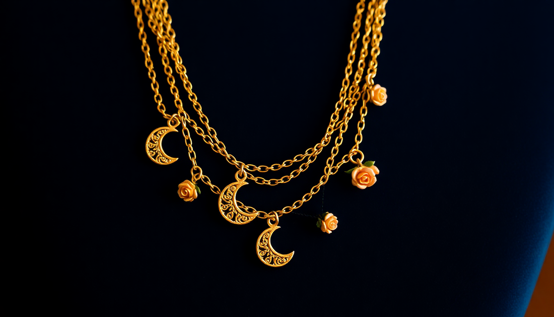 Elevate Your Style with Bohemia's Enchanting Moon Gold Necklaces