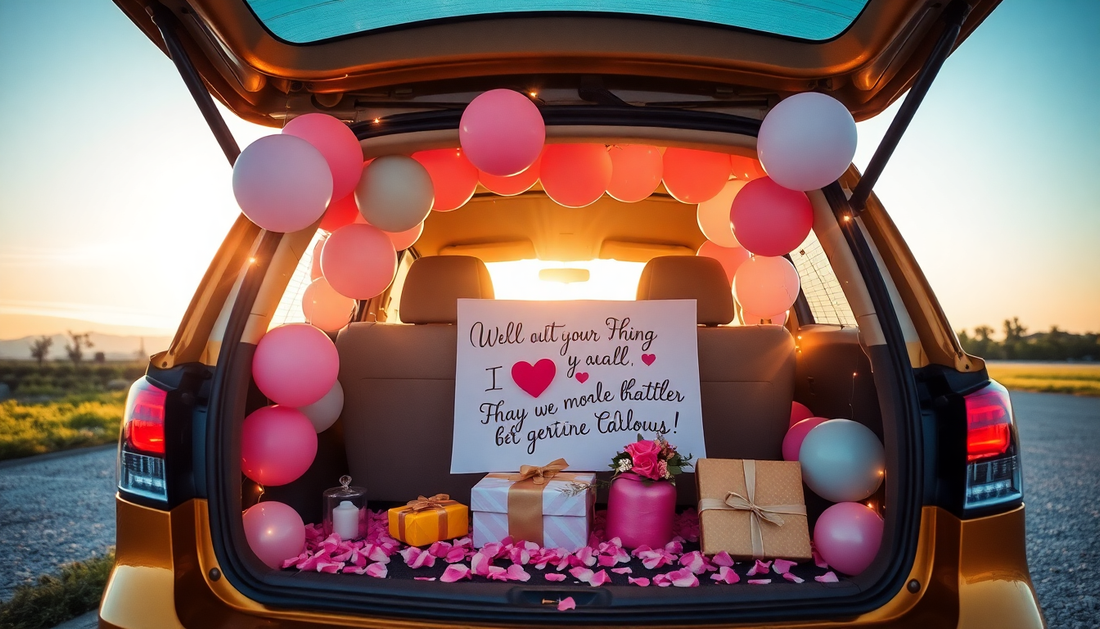 Car Trunk Surprise: A Romantic Celebration with DealSniper.net