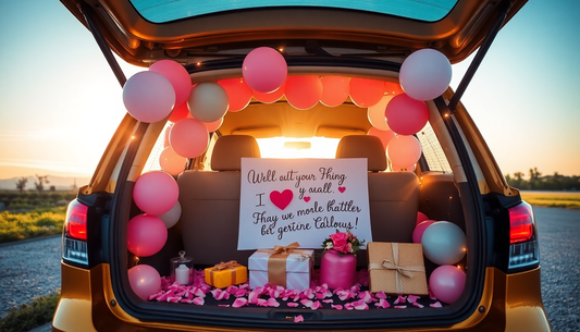 Car Trunk Surprise: A Romantic Celebration with DealSniper.net