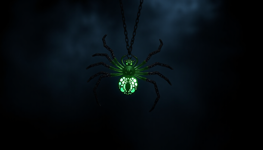 Unleash Your Inner Arachnid: The Glowing Halloween Spider Necklace That's Spooktacular