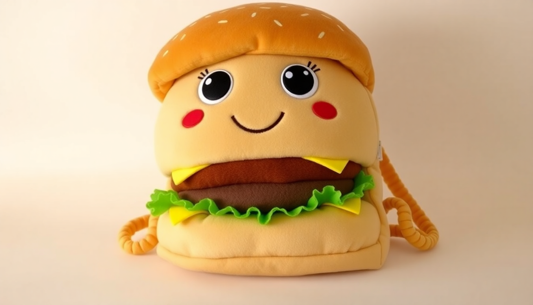 Unleash Your Inner Foodie: Discover the Cutest Hamburger Plush Backpack for Kids