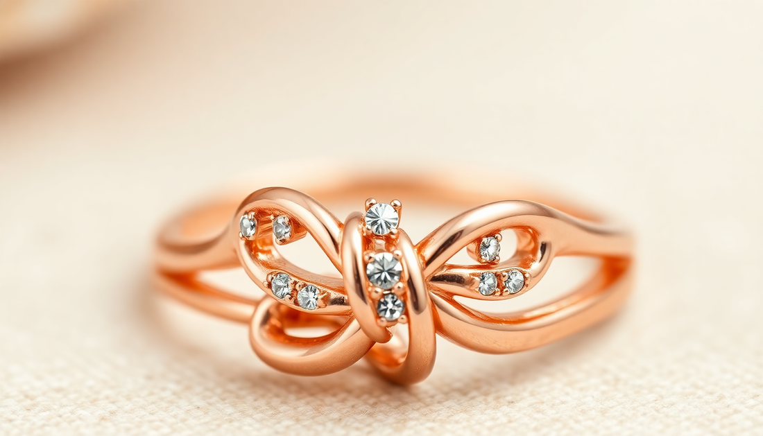 Elevate Your Style with the Perfect Accessory: Discover the Stunning Two-Tone Zirconia Bowknot Ring
