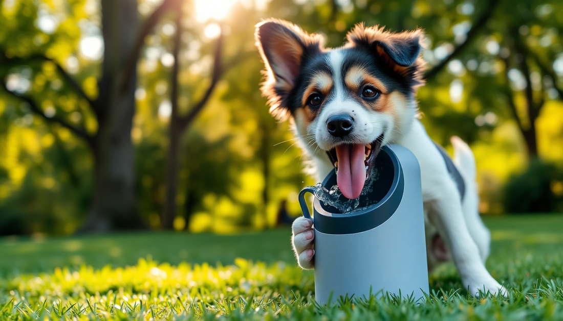 Unleash Your Pet's Thirst with the Folding Pet Outdoor Walking Mug from DealSniper.net