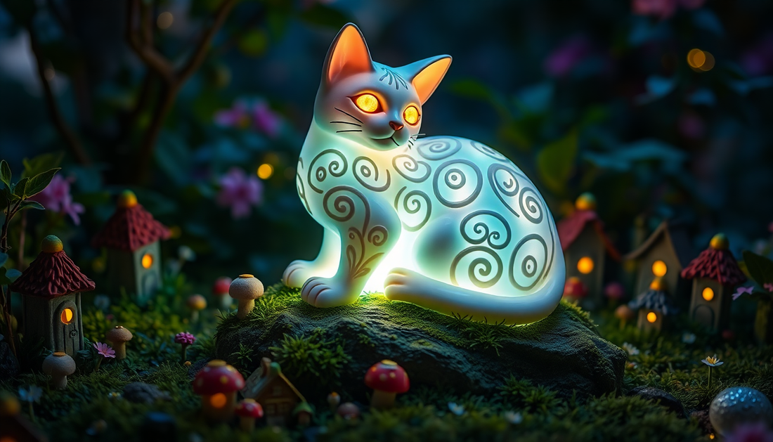 Unleash Your Creativity with Resin Cat Solar Sculpture Ornaments: Transforming Your Outdoor Oasis