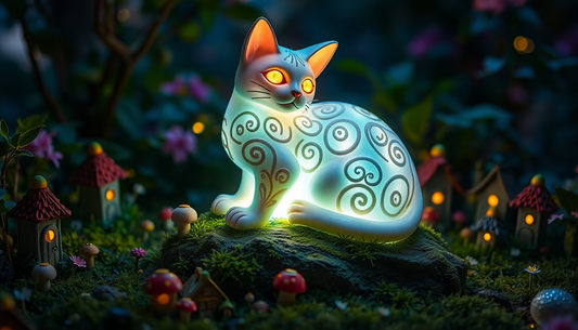 Unleash Your Creativity with Resin Cat Solar Sculpture Ornaments: Transforming Your Outdoor Oasis