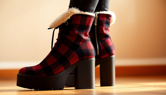 Snipe the Best Deals on Women's Plaid Platform Boots at DealSniper.net