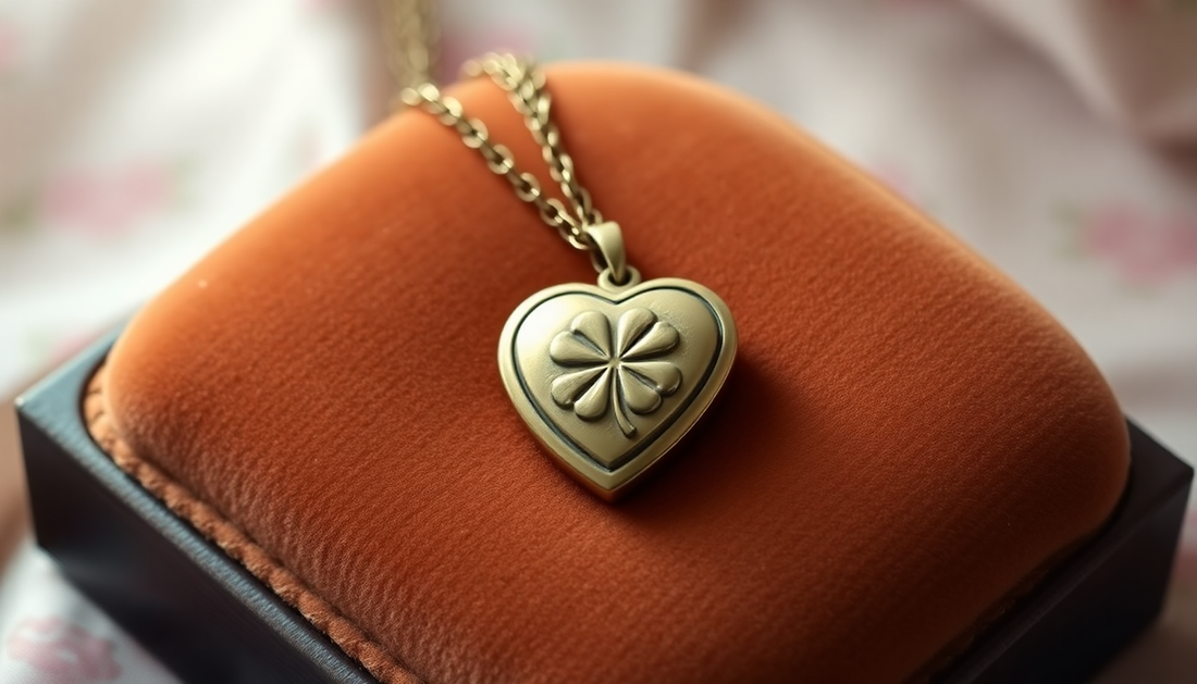 Unlock the Magic: Discover the Enchanting Retro Magnetic Folding Heart-Shaped Four-Leaf Clover Pendant Necklace