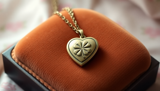 Unlock the Magic: Discover the Enchanting Retro Magnetic Folding Heart-Shaped Four-Leaf Clover Pendant Necklace
