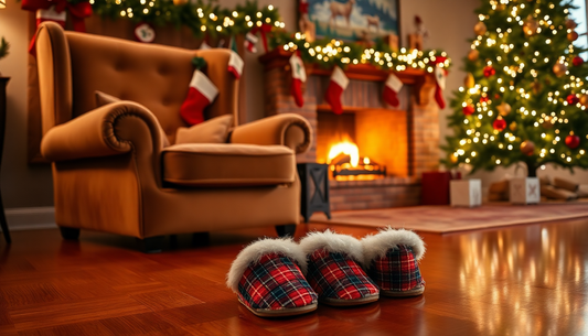 Cozy Up in Style: Discover the Perfect Christmas Plaid Santa Claus Slippers at DealSniper.net