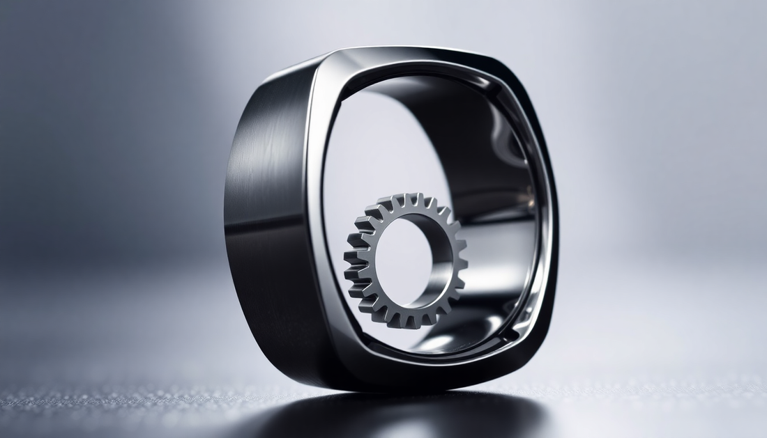Unleash Your Inner Gear Head: Discover the Titanium Spinner Square Texture Ring for Men
