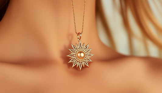 Shine Bright with the Sun Pendant Necklace: Your Summer Jewelry Essential from DealSniper.net