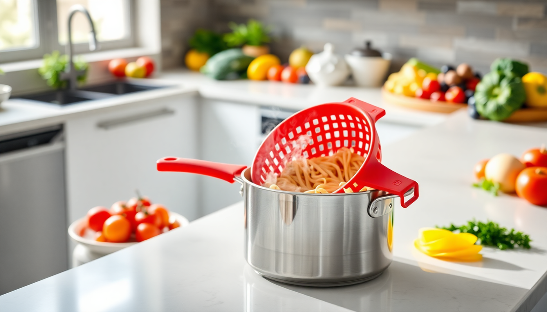 Elevate Your Kitchen with the Universal Silicone Clip-On Pan Pot Strainer: A Game-Changing Gadget