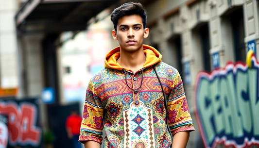 Unleash Your Ethnic Style with the Incerun Hooded T-Shirt