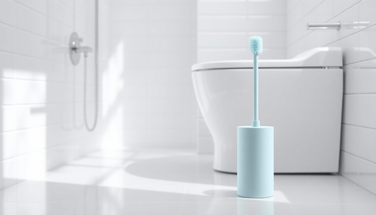 Elevate Your Bathroom Cleaning Game with the DealSniper Soft Bristle Toilet Brush Holder