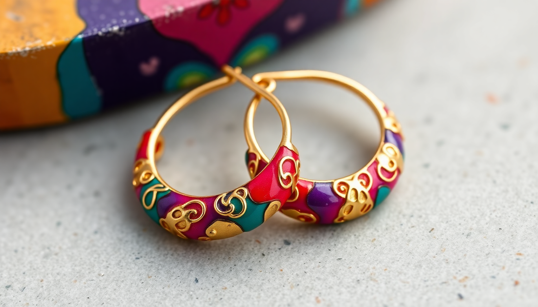 Elevate Your Style with DealSniper's Trendy Enamel Hoop Earrings