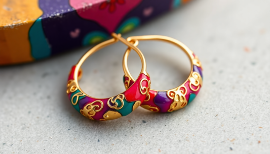 Elevate Your Style with DealSniper's Trendy Enamel Hoop Earrings