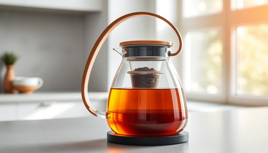 Elevate Your Tea Time with the DealSniper Semi-Automatic Rotary Heat-Resistant Glass Teapot