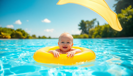 Splash into Summer Savings: The Essential Baby Swimming Float with Canopy