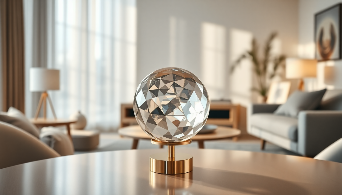 Elevate Your Home with Stunning Nordic Light Luxury Metal Crystal Ball Ornaments