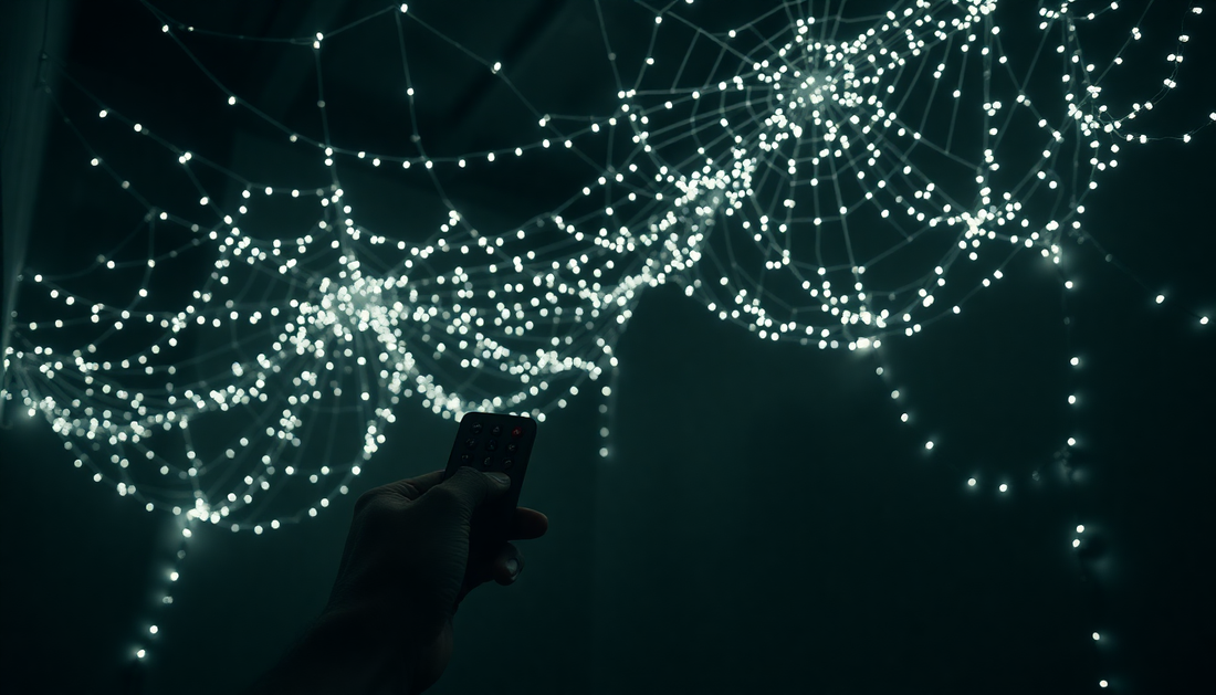 Spooktacular Savings: Illuminate Your Halloween with DealSniper's LED Spider Web String Lights