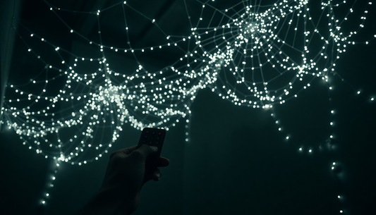 Spooktacular Savings: Illuminate Your Halloween with DealSniper's LED Spider Web String Lights