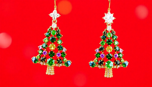 Deck the Halls with Dazzling Christmas Tree Earrings